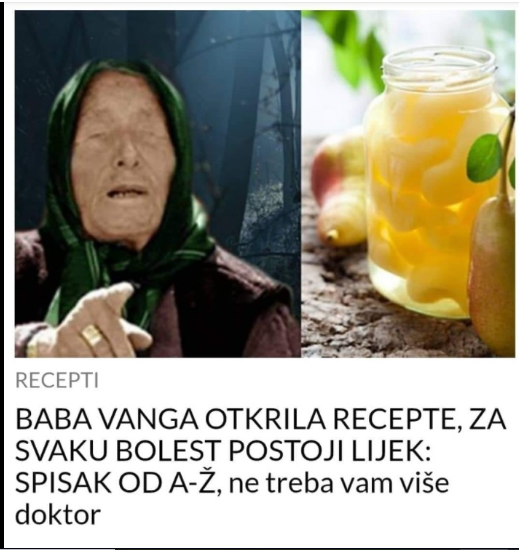 BABA VANGA OTKRILA RECEPTE, ZA SVAKU BOLEST POSTOJI LIJEK: SPISAK OD A-Ž, ne treba vam više doktor