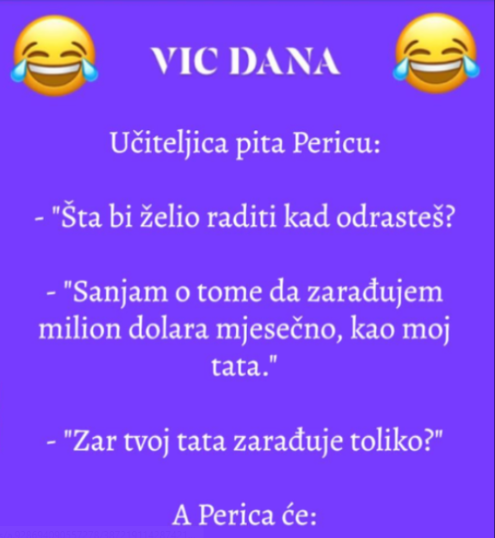 VIC: Perica kad odraste