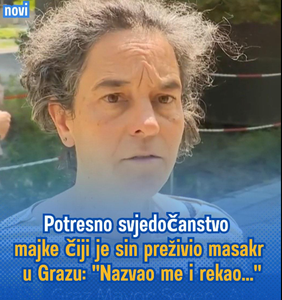 Potresno svjedočanstvo majke čiji je sin preživio masakr: “Nazvao me i rekao…”