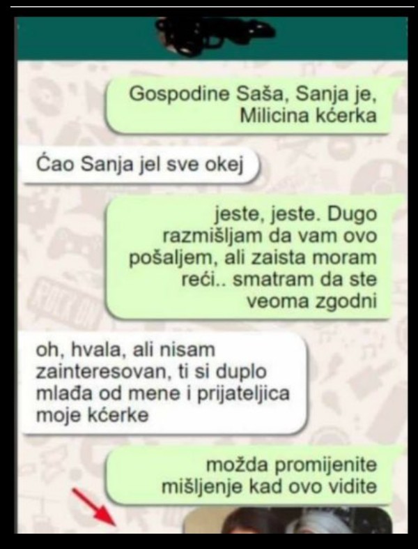 JAVILA MI SE PRIJATELJICA MOJE KĆERKE I NAPISALA DA JOJ SE SVIĐAM: Odbio sam je, ali kad mi je poslala OVU SLIKU NA MOBITEL, NISAM MOGAO DOĆI SEBI (FOTO)