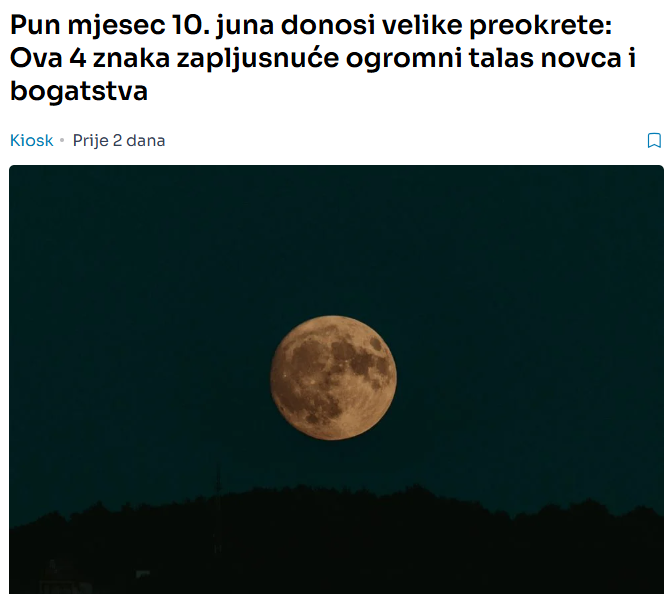 Pun mjesec 10. juna donosi velike preokrete: Ova 4 znaka zapljusnuće ogromni talas novca i bogatstva