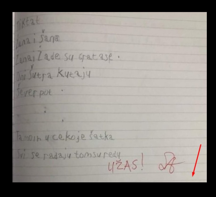 MOJE DIJETE JE U SUZAMA DOŠLO IZ ŠKOLE, UČITELJICA NA ZADAĆU NAPISALA UŽAS: A onda sam ja ispod njene ocjene OVO NAPISALA, da li sam pretjerala?