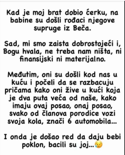 “Kad je moj brat dobio kćerku..”