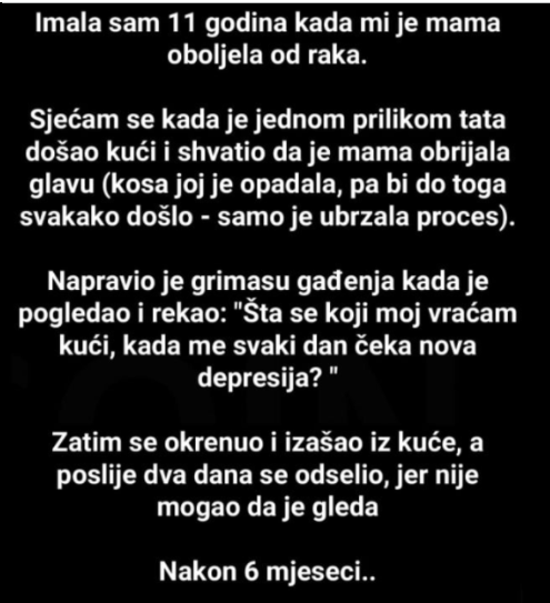 “Imala sam 11 godina kada mi je mama oboljela od raka.”
