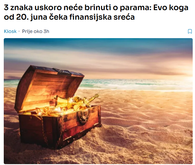 3 znaka uskoro neće brinuti o parama: Evo koga od 20. juna čeka finansijska sreća