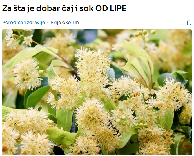 Za šta je dobar čaj i sok OD LIPE