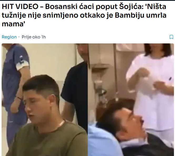 HIT VIDEO – Bosanski ćaci poput Šojića: ‘Ništa tužnije nije snimljeno otkako je Bambiju umrla mama’