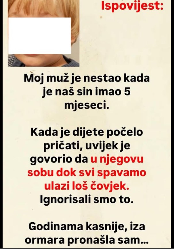 MOJ MUŽ JE NESTAO KAD JE SIN IMAO 5 MJESECI: Evo šta se desilo godinama kasnije
