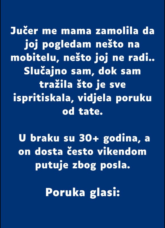 Poruka koju sam slučajno pročitala promijenila je način na koji gledam ljubav