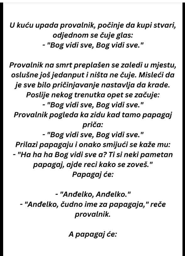“Bog vidi sve” – Šala koja će vas nasmijati do suza!