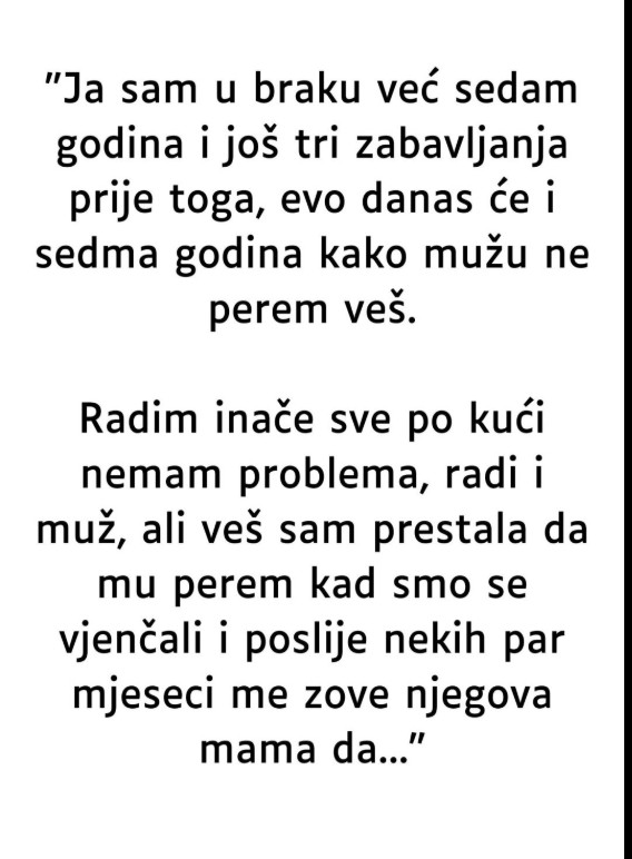 Sedam godina braka, ali veš mu ne perem – moja odluka koja je promijenila naš odnos