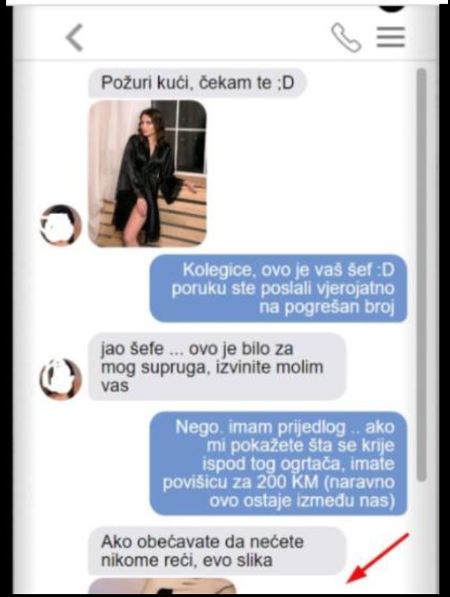 UMJESTO SUPRUGU SLUČAJNO SAM ŠEFU POSLALA PORUKU: Ponudio mi je povišicu ako mu pošaljem cijelu sliku, KAD SAM MU POSLALA USLIJEDIO JE PAKAO ZA MENE