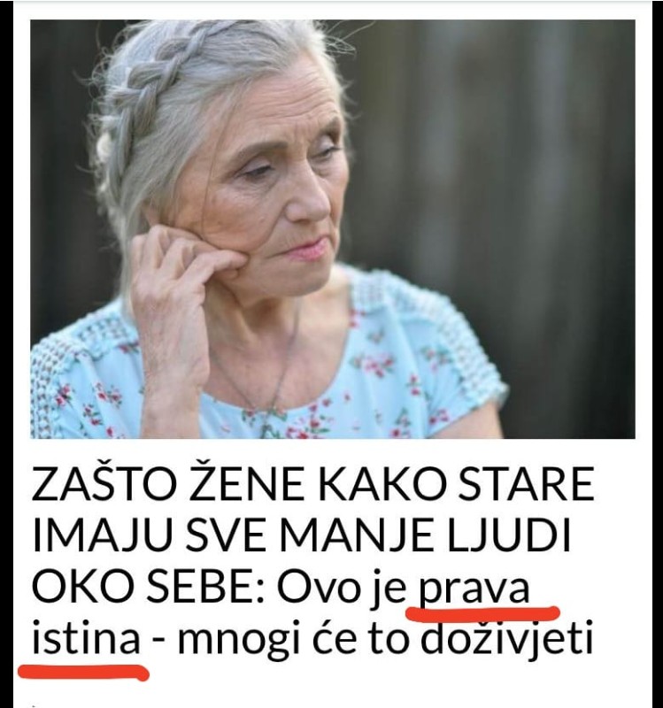 Zašto žene koje stare imaju sve manje ljudi oko sebe?
