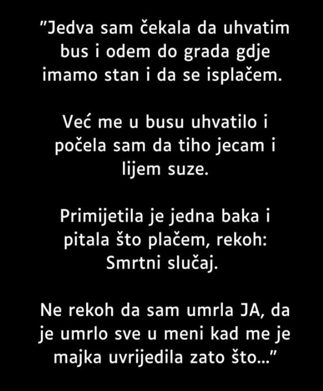Tog dana sam jedva čekala da krenem ka stanu u gradu