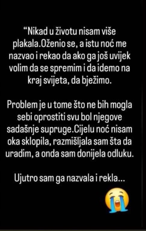 Iskrena odluka nakon teške noći