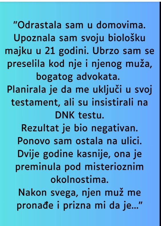 Tužna priča o potrazi za identitetom i oprostu