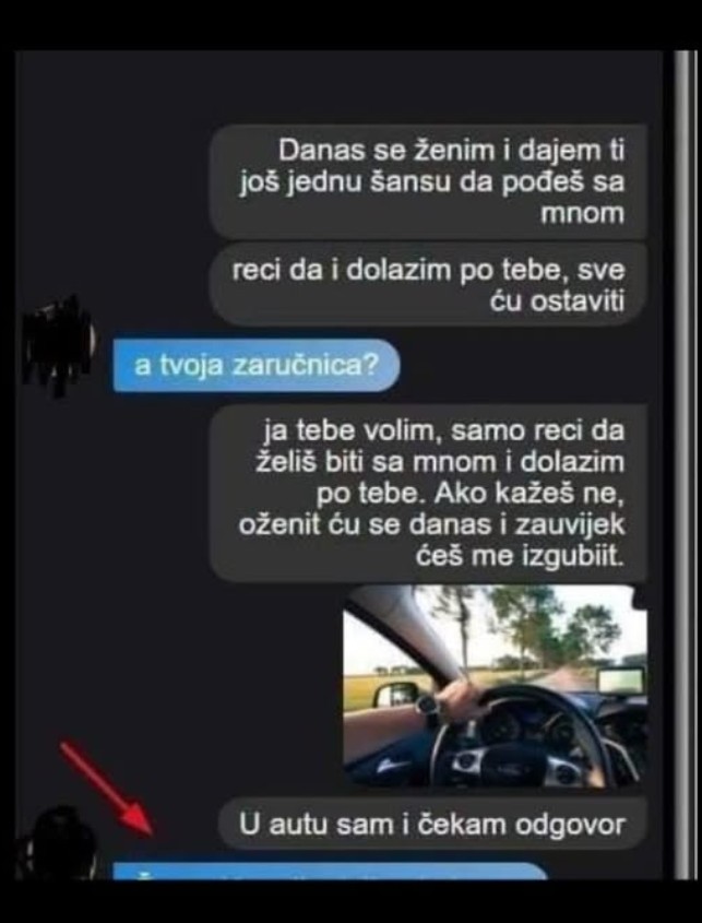 MOJ BIVŠI MOMAK SE DANAS ŽENI I POSLAO MI JE OVU PORUKU: Ponudio mi da pobjegnemo skupa, RAZMISLILA SAM I OVO MU ODGOVORILA, njegova REAKCIJA ME ŠOKIRALA!