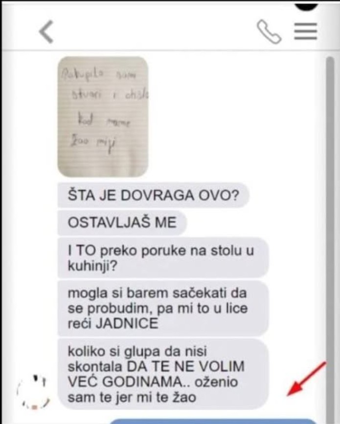 UGLEDAO SAM ŽENINU PORUKU NA STOLU – PIŠE DA ME OSTAVLJA: Pobjesnio sam, a onda mi je ovo napisala, CRVENIM SE OD SRAMOTE