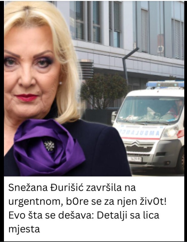 Snežana Đurišić u najtežem životnom trenutku: Porodica joj je na prvom mjestu – borba koja dira cijeli region