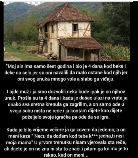 “Moj sin je bio kod babe i dede na selu”