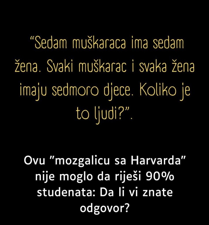 Matematička zagonetka koja je postala viralna: Koliko je ljudi u ovoj priči?