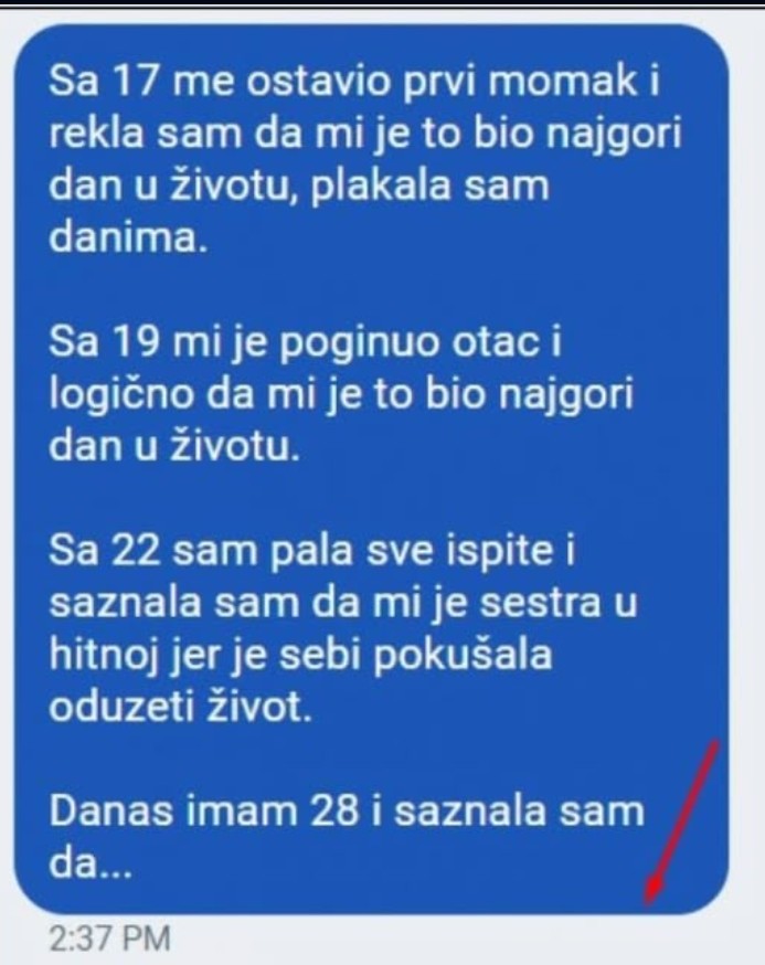 “Sa 17 me ostavio prvi momak”
