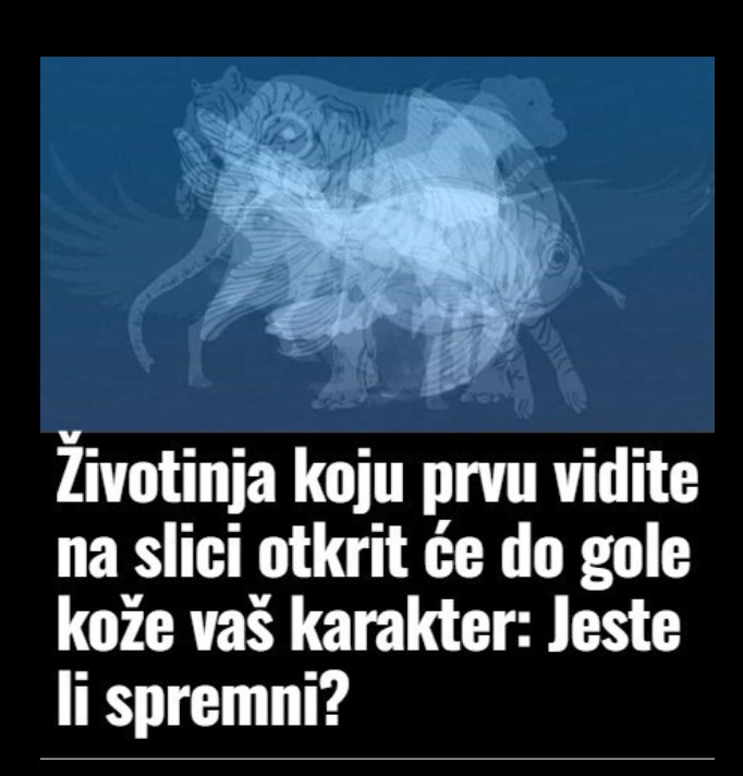 Šta prva životinja koju vidite otkriva o vašoj ličnosti?