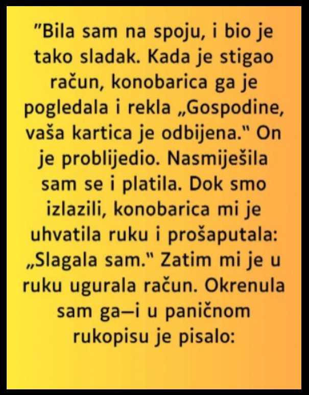 Kada instinkt govori: Upozorenje koje nisam očekivala