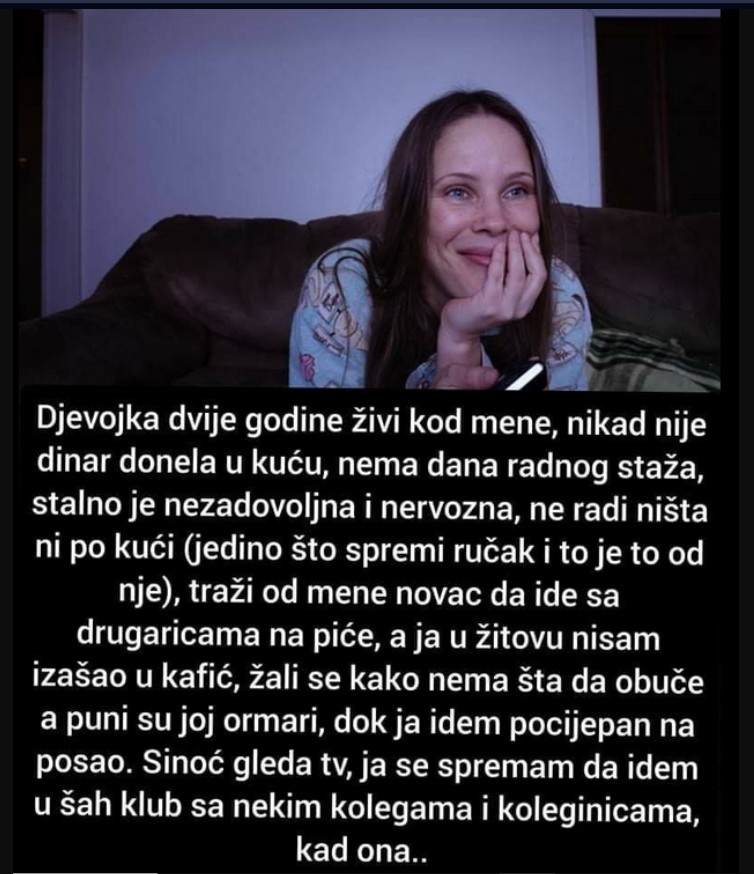 “Djevojka dvije godine živi kod mene”