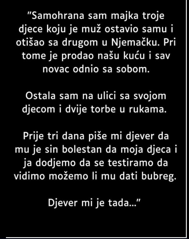 Teška odluka jedne majke…