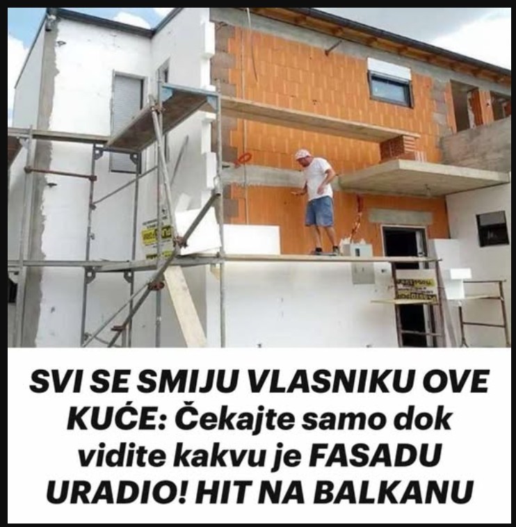 VLASNIKU OVE KUĆE SVI SE SMIJU: Čekajte samo dok vidite kakvu je FASADU URADIO! HIT NA BALKANU