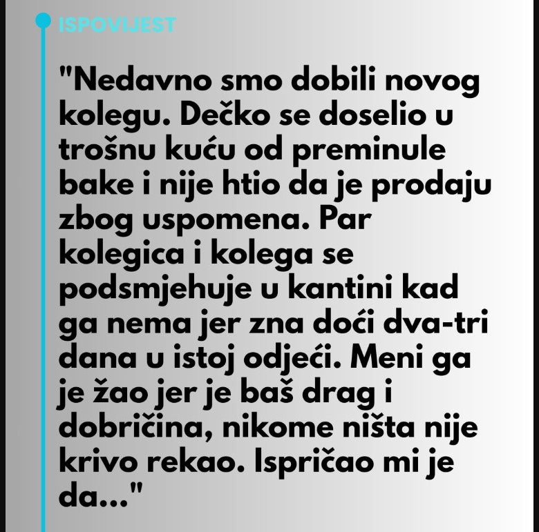 Mali gest u velikom svetu: Priča o kolegijalnosti koja nas podseća na suštinu