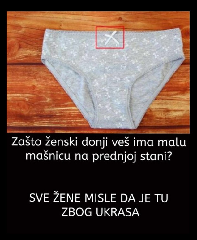 Zašto se mašna nalazi na prednjoj strani donjeg rublja?