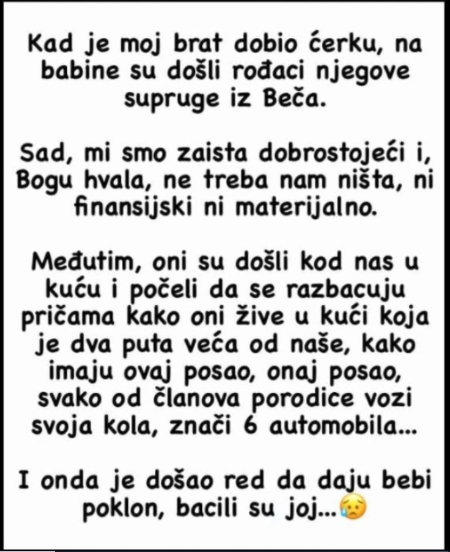 “Kad je moj brat dobio kćerku..”