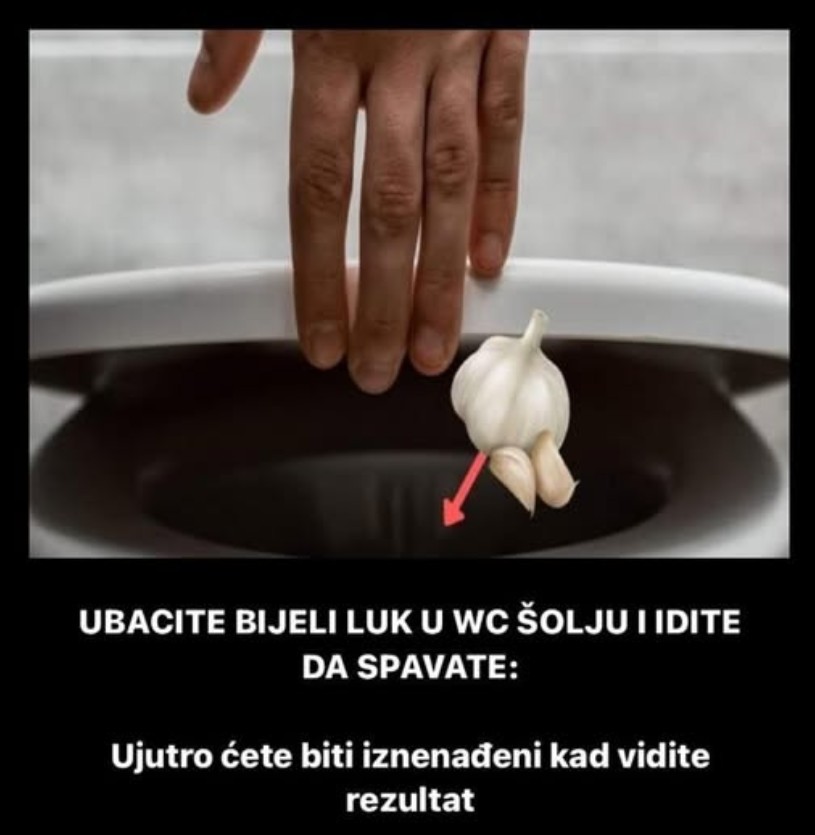UBACITE BIJELI LUK U WC ŠOLJU I IDITE DA SPAVATE: Ujutro ćete biti iznenađeni kad vidite rezultat