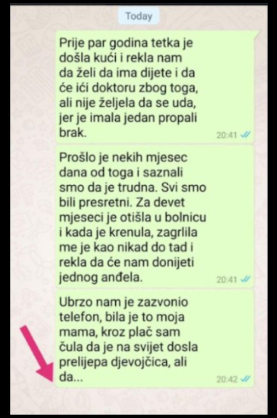 “Prije par godina tetka je došla kući i rekla nam da želi da ima dijete”