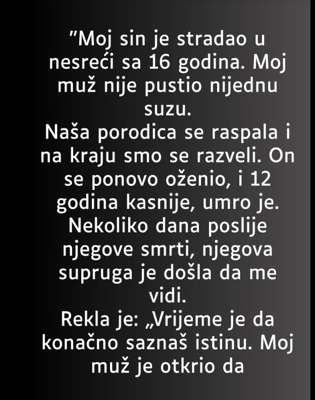 “Moj sin je stradao u nesreći sa 16 godina…”