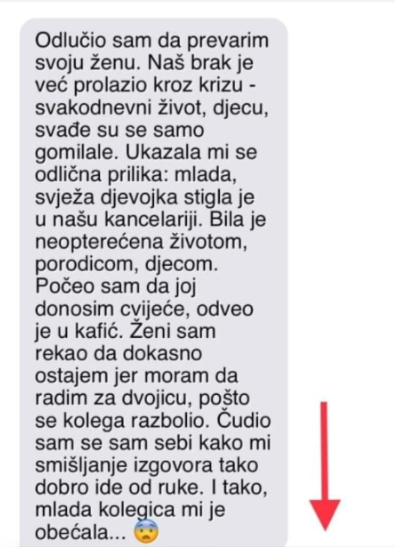 “Odlučio sam da prevarim svoju ženu