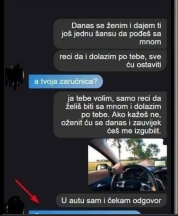 MOJ BIVŠI MOMAK SE DANAS ŽENI I POSLAO MI JE OVU PORUKU: Ponudio mi da pobjegnemo skupa, RAZMISLILA SAM I OVO MU ODGOVORILA, njegova REAKCIJA ME ŠOKIRALA!