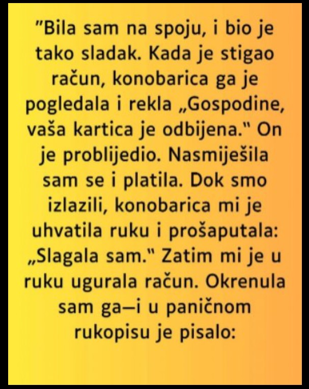 Kako me neuspešan spoj i hrabra konobarica naučili važnoj životnoj lekciji