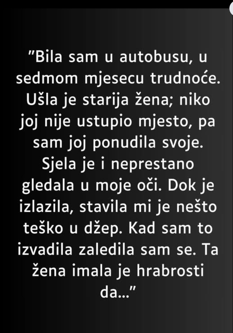“Bila sam u autobusu,…”