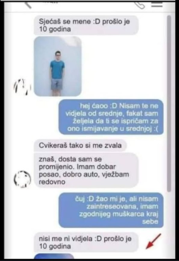 JAVIO SAM SE DJEVOJCI KOJA ME ISMIJAVALA U SREDNJOJ ŠKOLI, zvala me CVIKERAŠ: Kad sam joj poslao svoju sliku nakon 10 godina ŠOKIRALA SE, MOLI DA IZAĐEMO