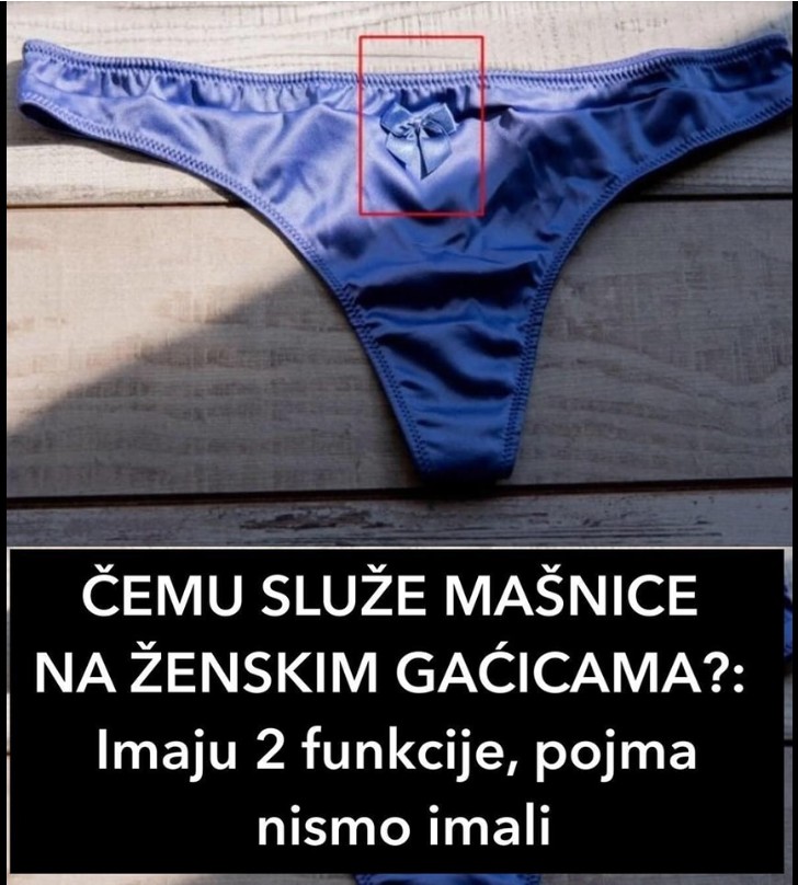Zašto ženske gaćice često imaju mašnicu na prednjoj strani?
