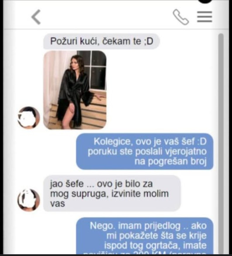 UMJESTO SUPRUGU SLUČAJNO SAM ŠEFU POSLALA PORUKU: Ponudio mi je povišicu ako mu pošaljem cijelu sliku, KAD SAM MU POSLALA USLIJEDIO JE PAKAO ZA MENE