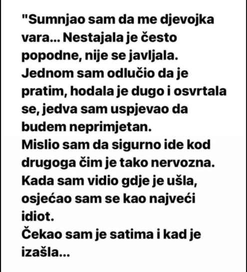 “Sumnjao sam da me djevojka vara”