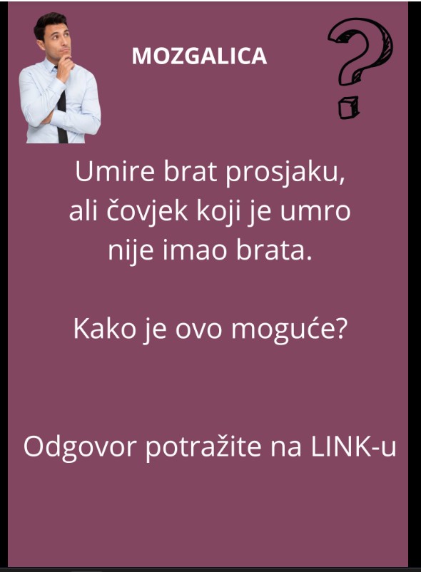 🔍 Mozgalica dana: Možete li riješiti ovu logičku zagonetku?