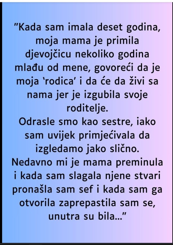 Tajna iz detinjstva otkrivena nakon majčine smrti: Kako je saznanje o pravoj sestri promenilo život