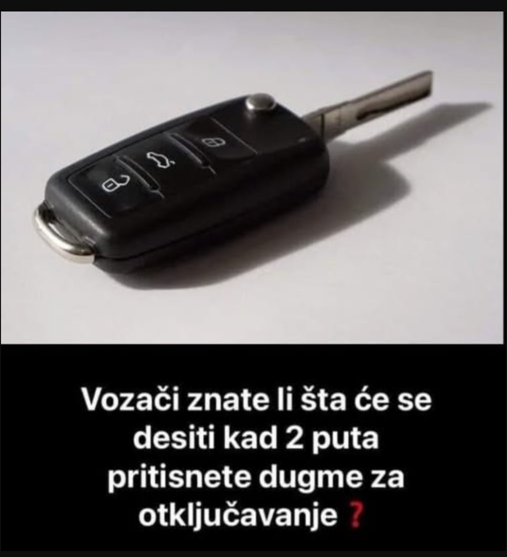 KLJUČEVI AUTOMOBILA imaju jednu caku za koju NIKO NE ZNA: Evo šta će se desiti kada DVA PUTA STISNETE DUGME ZA OTKLJUČAVANJE