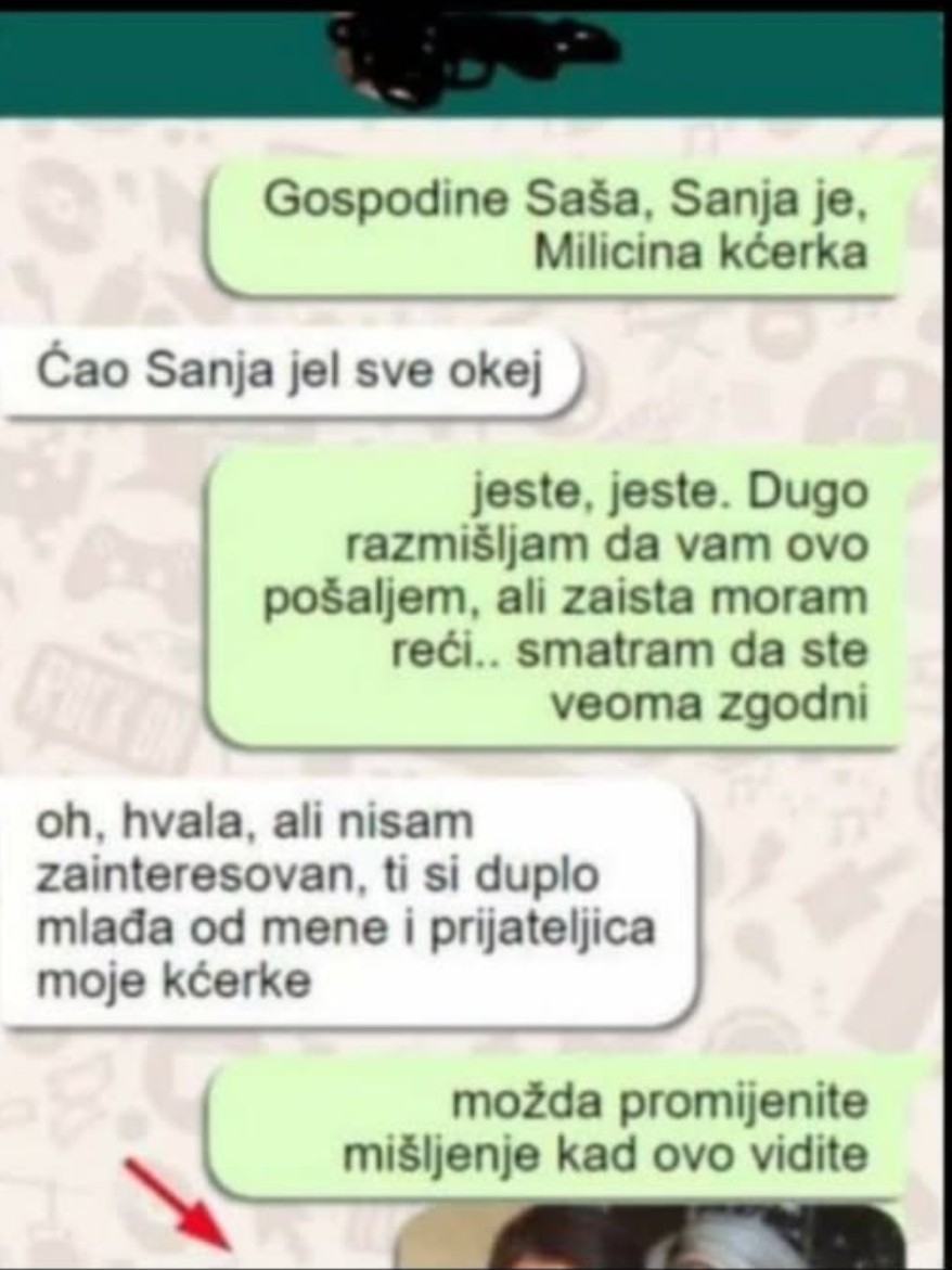 JAVILA MI SE PRIJATELJICA MOJE KĆERKE I NAPISALA DA JOJ SE SVIĐAM: Odbio sam je, ali kad mi je poslala OVU SLIKU NA MOBITEL, NISAM MOGAO DOĆI SEBI (FOTO)