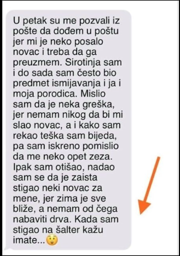 “U petak su me pozvali iz pošte”